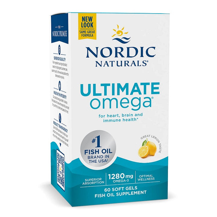 Ultimate Omega, 1280mg Lemon (EAN 768990017902) - 60 softgels