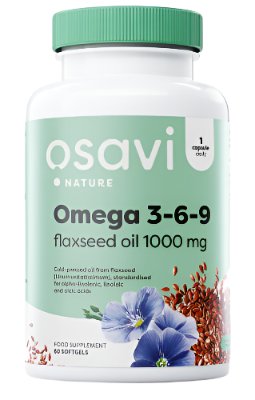 Omega 3-6-9 Flaxseed Oil, 1000mg - 60 softgels