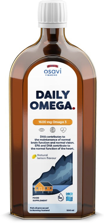 Daily Omega, 1600mg Omega 3 (Natural Lemon) - 500 ml.